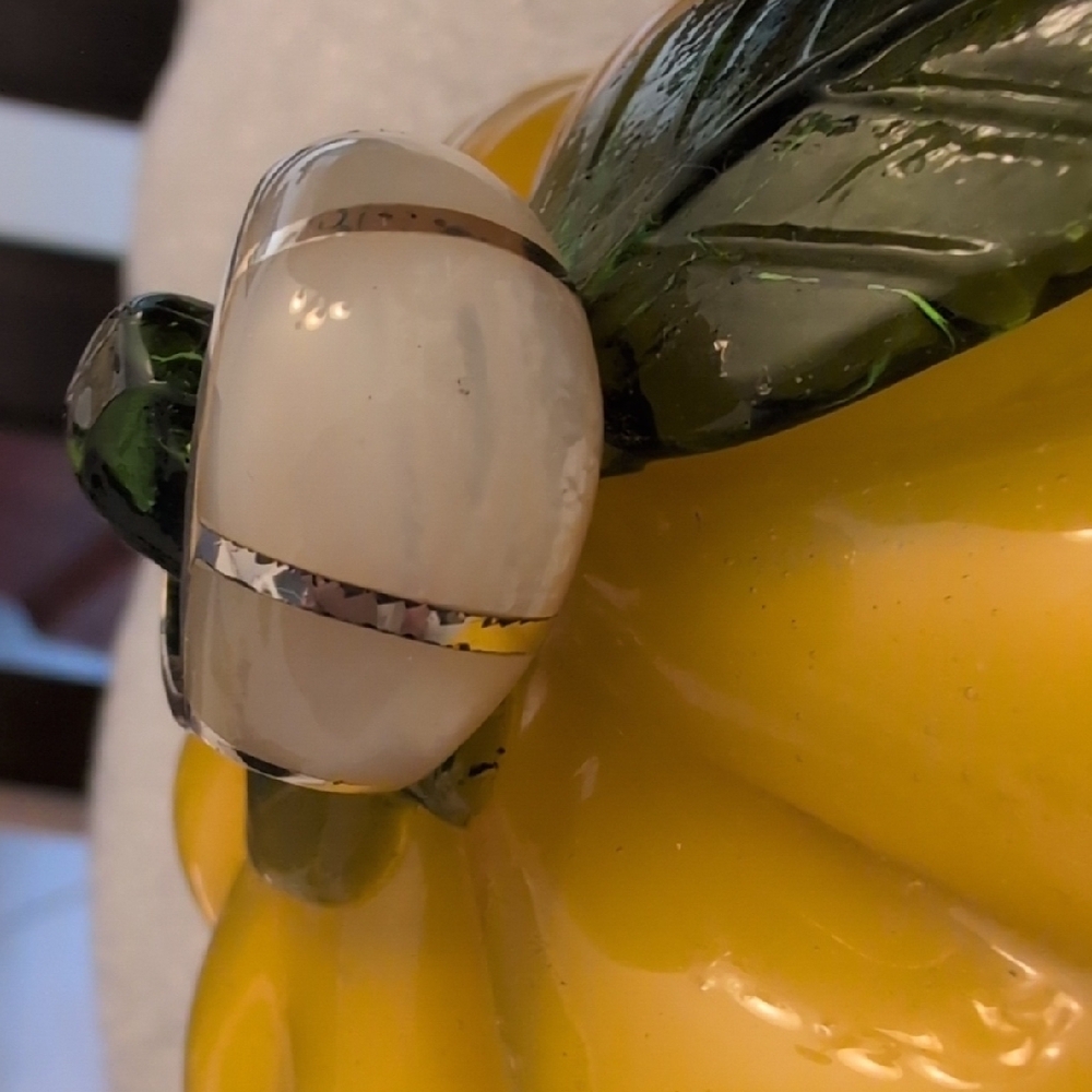 Elegant Sterling Silver Mother Of Pearl Dome Ring Size 7.5 - Picture 3 of 7